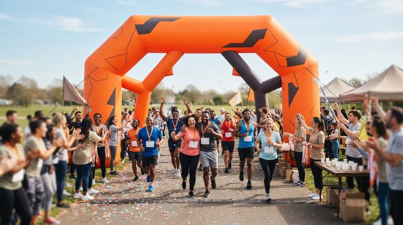 Charity Run Inflatable Finish Line Arch: Make Every Finish Unforgettable